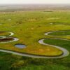Aerial view of Okavango